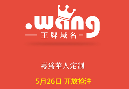 王牌域名.wang即将上线！专为华人定制的新顶级域名